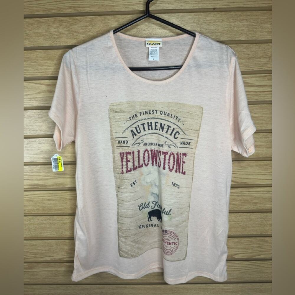 Women’s Yellowstone Rhinestone T-Shirt SunShirt Size L NWT